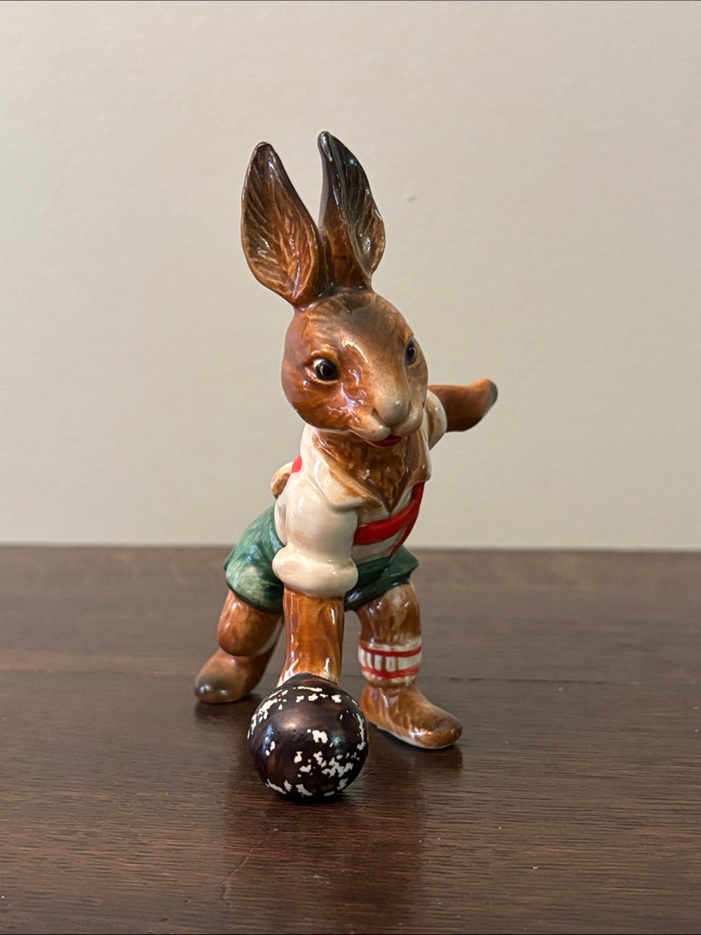 Goebel Bavarian Bowling Figurine- Vintage Goebel Rabbit Figurine 80’s